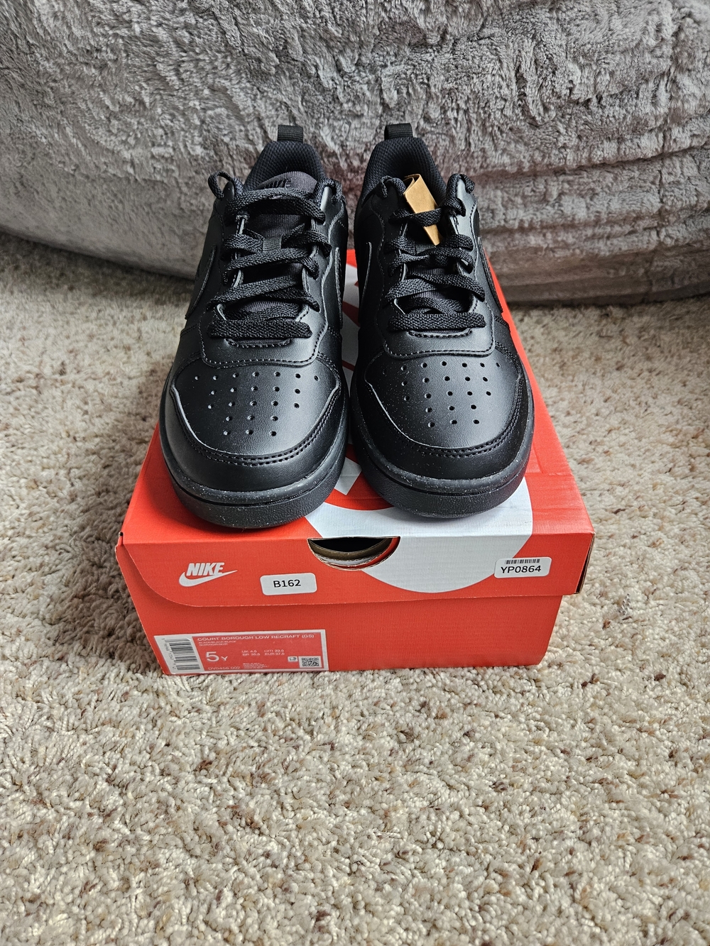Nike Kids Black Low-Top Sneakers
